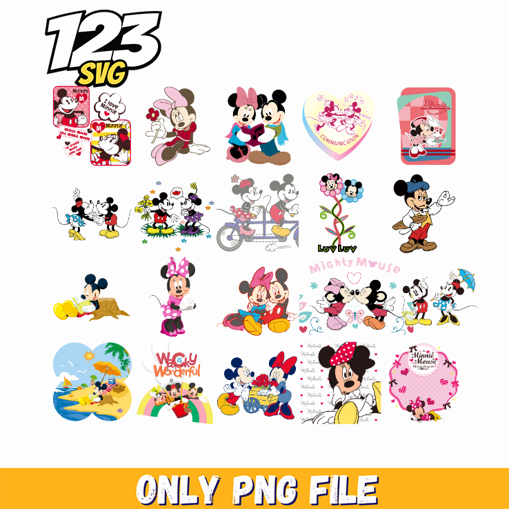 Disney Cartoon Characters Png Bundle, Mickey Friends Png
