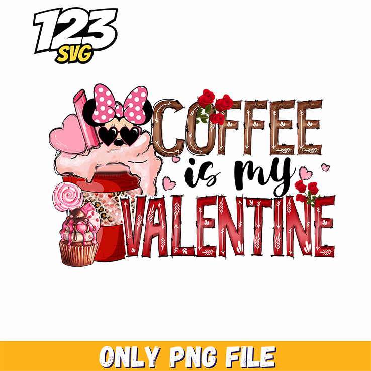 Cute Coffee Valentine PNG, free valentine coffee png, cute coffee png free - 123SVG Store
