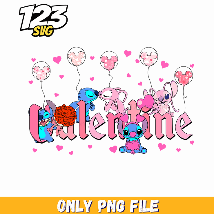 Disney Valentine Typography PNG, valentine typography, valentine typography png - 123SVG Store