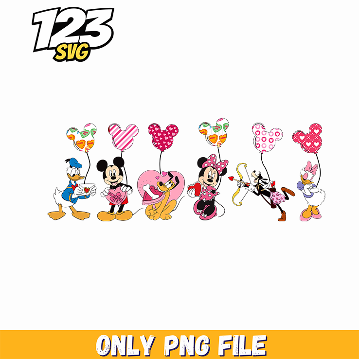 Disney Valentine, Valentine's Day Disney Princess, Disney Valentine's Day Treats - 123SVG Store