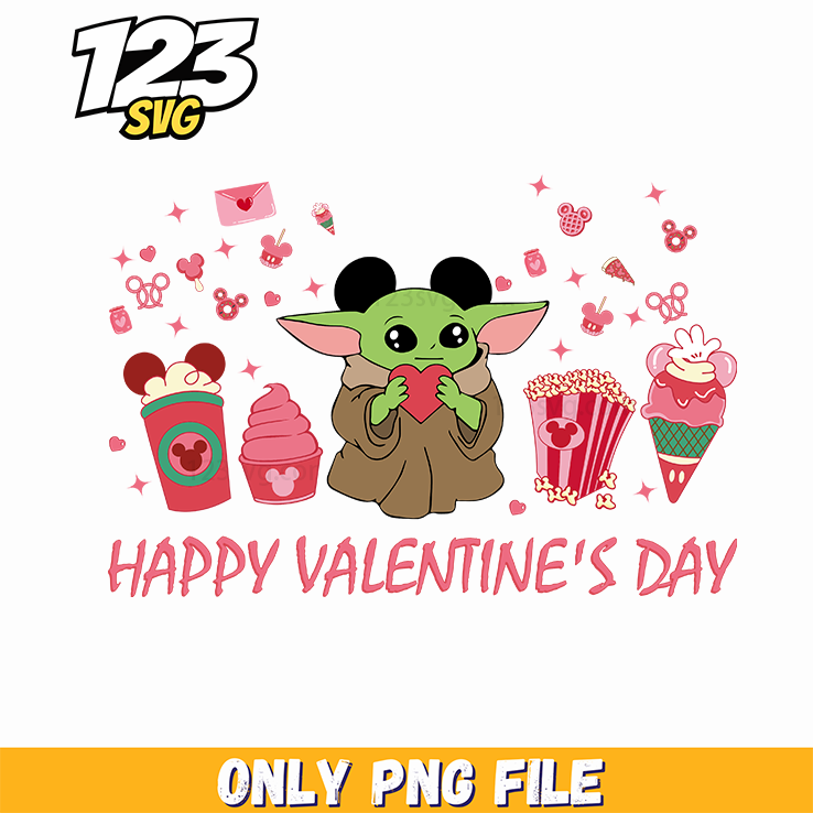 Happy Valentines Day Grogu Png, grogu png images, grogu png download - 123SVG Store