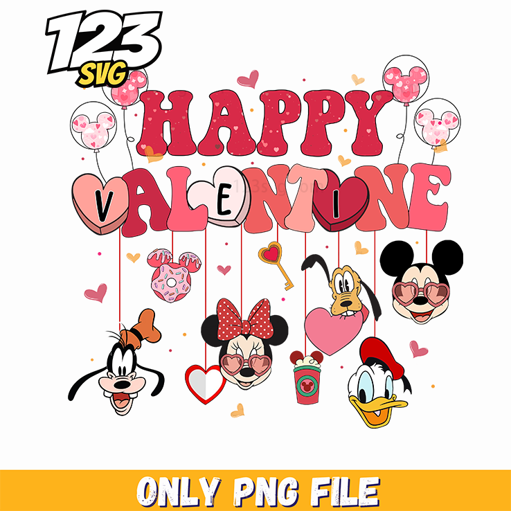 Happy Valentines Day Minnie PNG, minnie mouse valentine, minnie mouse valentines day - 123SVG Store