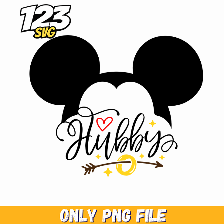 Hubby Mickey Valentine PNG, mickey valentine hubby, mickey valentine png free - 123SVG Store