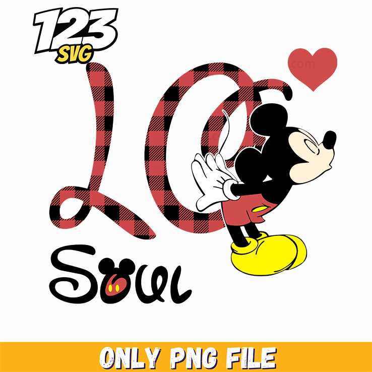 Mickey Love Soul Png, mickey love soul, mickey love png - 123SVG Store