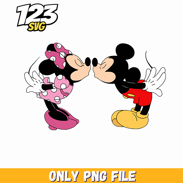 Mickey Minnie Kissing Png, mickey minnie png, mickey and minnie kissing - 123SVG Store