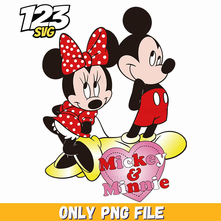 mickey minnie love png, mickey love minnie png, minnie mouse mickey mouse png - 123SVG Store