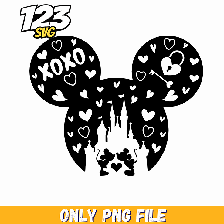 Mickey Skull Valentine Png, valentine png images, mickey skull png - 123SVG Store
