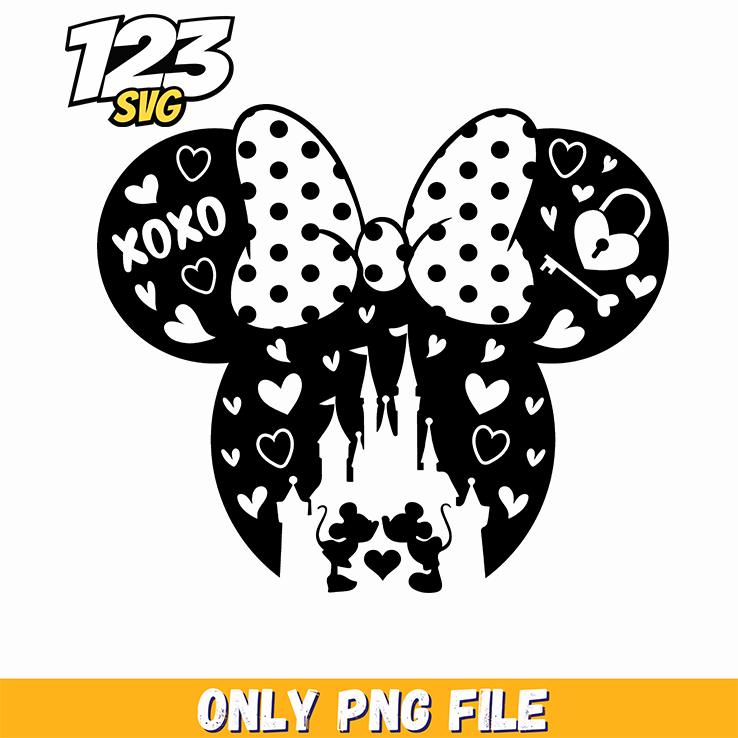 Minnie Leopard Valentine PNG, minnie valentine png, minnie leopards valentine - 123SVG Store