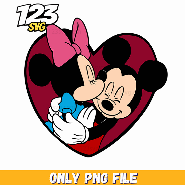 Minnie Love Heart PNG, minnie love heart, love heart minnie mouse - 123SVG Store