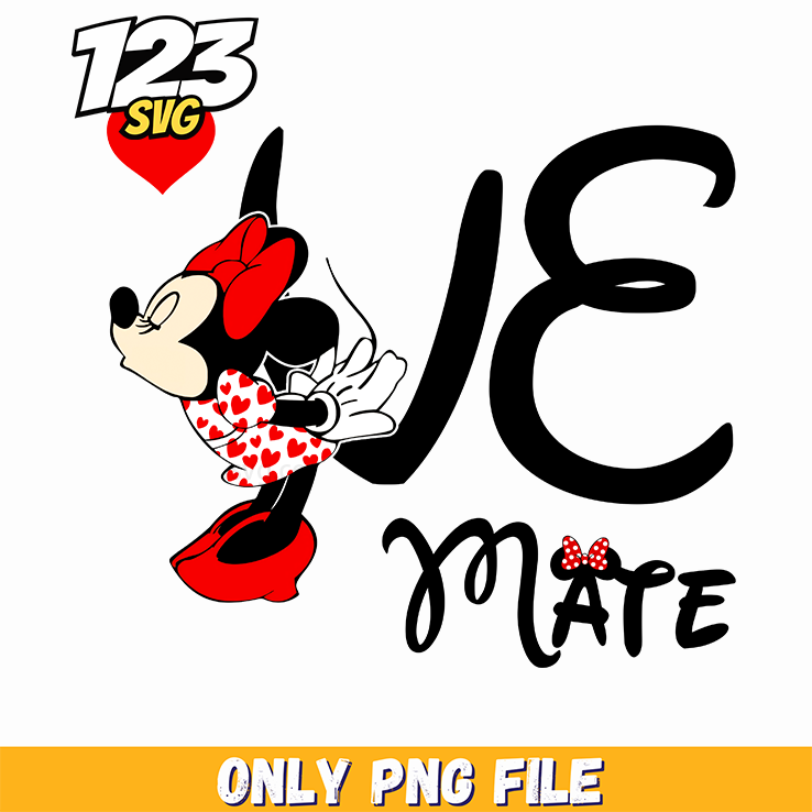 Minnie Love Mate PNG, minnie love png, minnie love heart png - 123SVG Store