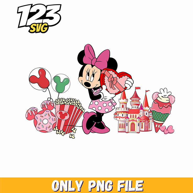Minnie Mouse Valentine PNG, easter basket decoration ideas, easter basket decoration png - 123SVG Store