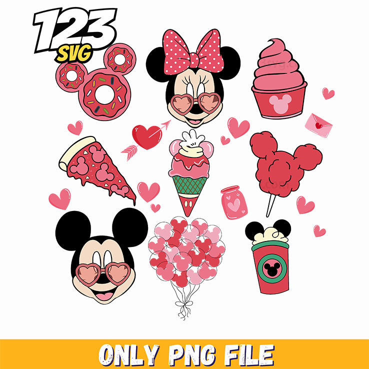 Minnie Valentine Sticker, Disney Minnie Valentine Stickers, Minnie Valentine Stickers for Laptop - 123SVG Store