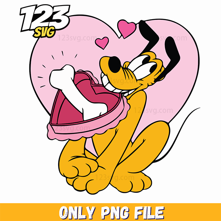 Pluto Valentine Day PNG, valentine day pluto png, pluto valentine day clipart - 123SVG Store