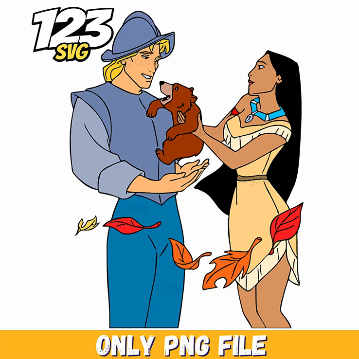 Pocahontas Autumn Leaves PNG, halloween pumpkin png, spooky halloween png - 123SVG Store