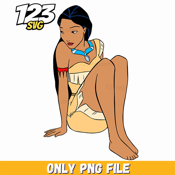 Pocahontas Calm Sitting PNG, kpop cartoon png, demon hunters png - 123SVG Store