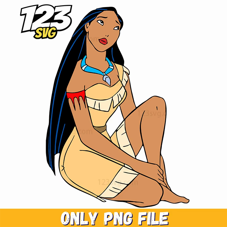 Pocahontas Falling Pose PNG, kpop cartoon png, demon idol png - 123SVG Store