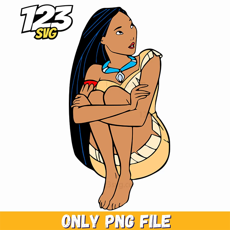 Pocahontas Kneeling PNG, Pocahontas PNG, Pocahontas princess png - 123SVG Store
