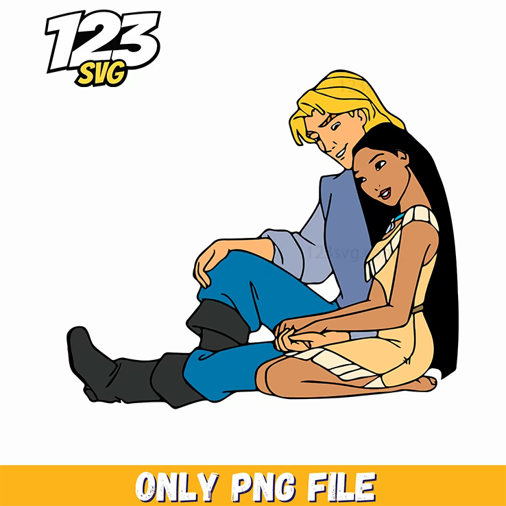 pocahontas love frame png, love frame png, the little mermaid picture frame with bowtie png - 123SVG Store