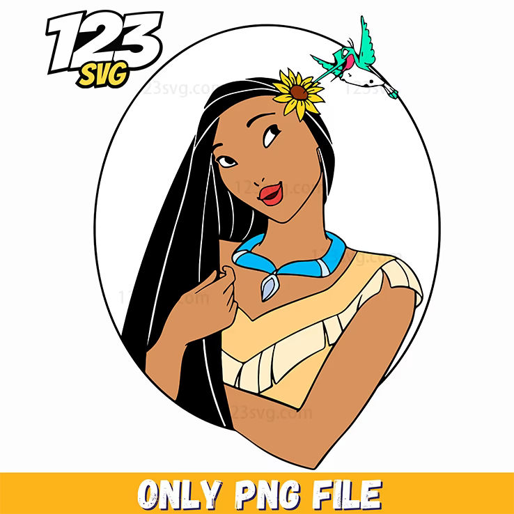 Pocahontas Portrait Frame PNG, Pocahontas picture frame, Pocahontas princess png - 123SVG Store