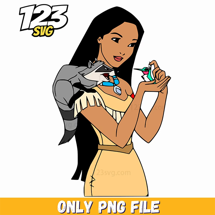 Pocahontas Side Profile PNG, kpop cartoon png, demon idol png - 123SVG Store