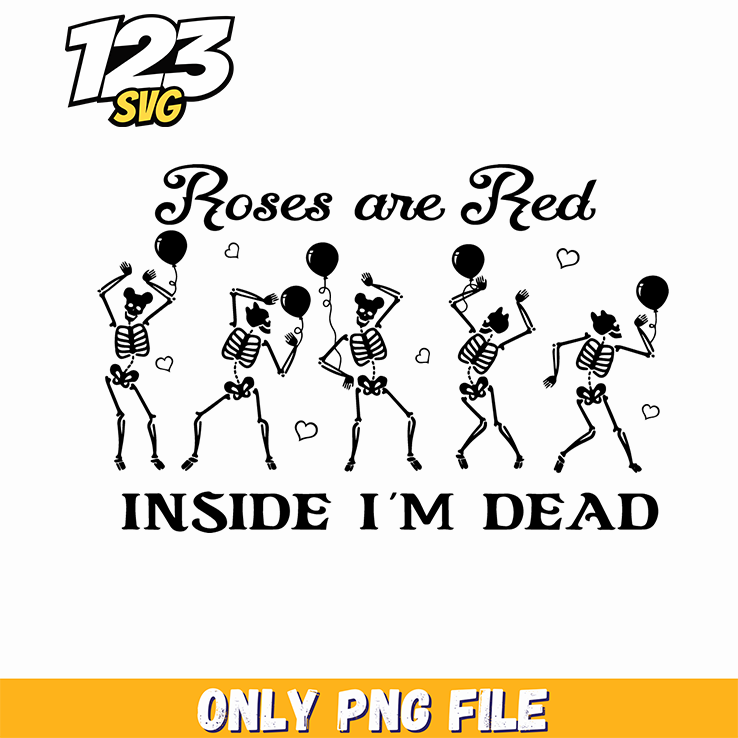 Roses Are Red Skeleton Valentine PNG, skeleton valentine roses are red, red roses skeleton valentine - 123SVG Store