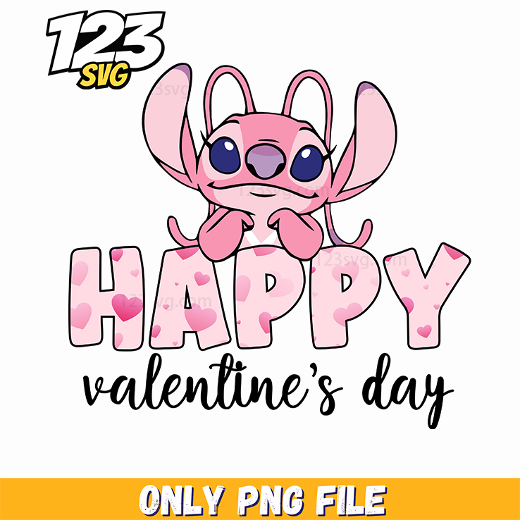 Stitch Happy Valentines Day PNG, stitch valentine png, valentine day stitch clipart - 123SVG Store