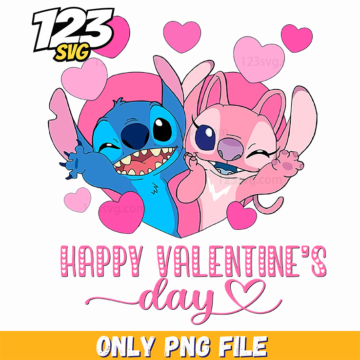 Stitch Valentine Day PNG, valentine day stitch png, stitch png for valentine day - 123SVG Store