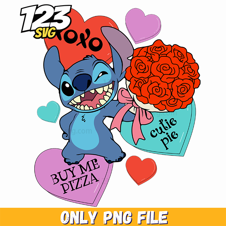 Stitch Valentine Love PNG, stitch valentine png, valentine stitch clip art - 123SVG Store