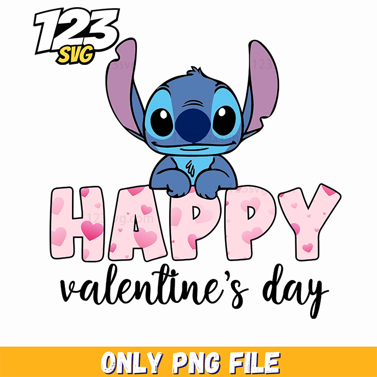 Stitch Valentine Love, valentine stitch heart, stitch valentine day - 123SVG Store