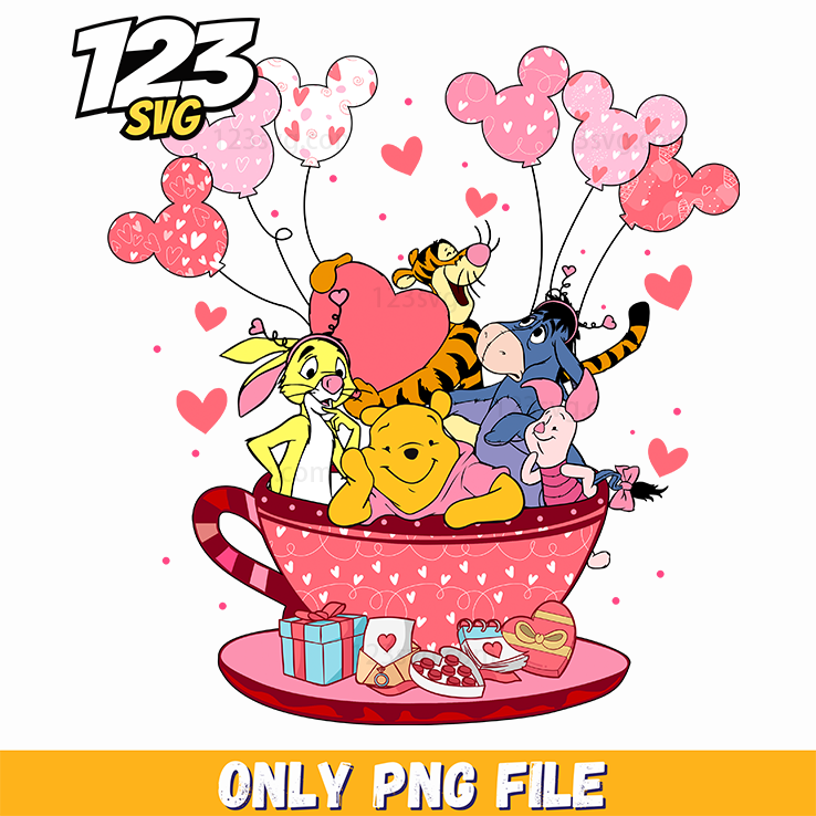 Valentine Tea Party Png, valentine tea party png images, free valentine tea party png - 123SVG Store
