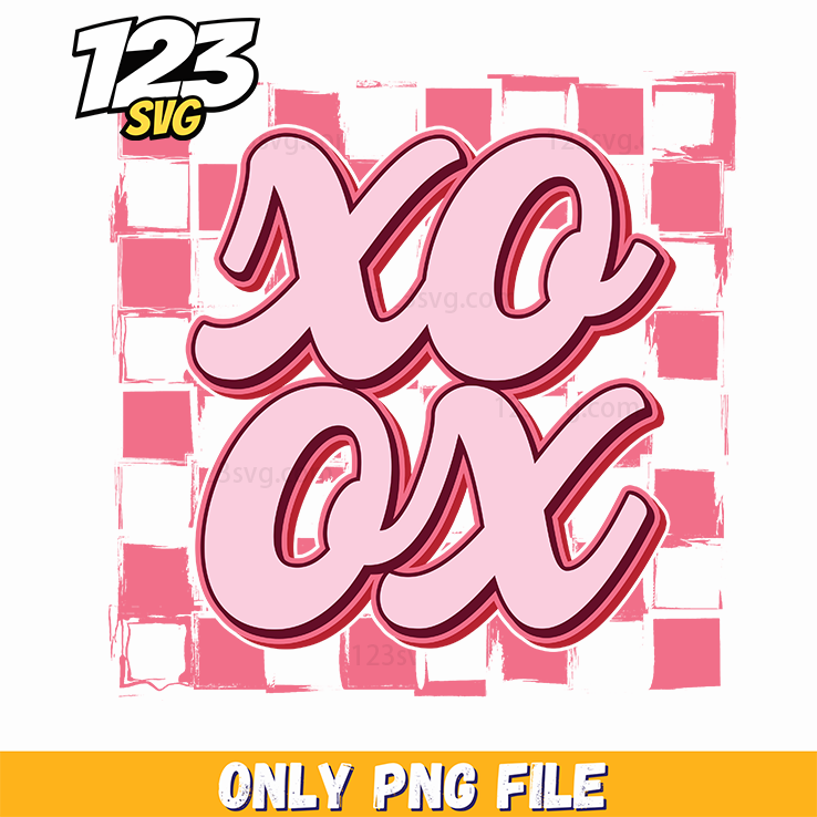 XOXO Valentine Typography PNG, valentines day typography, happy valentines day typography - 123SVG Store