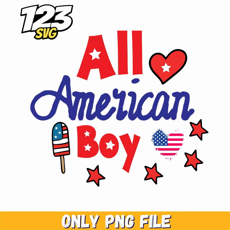 all american boy stars hearts popsicle png, boy stars hearts popsicle, american boy stars popsicle - 123SVG Store