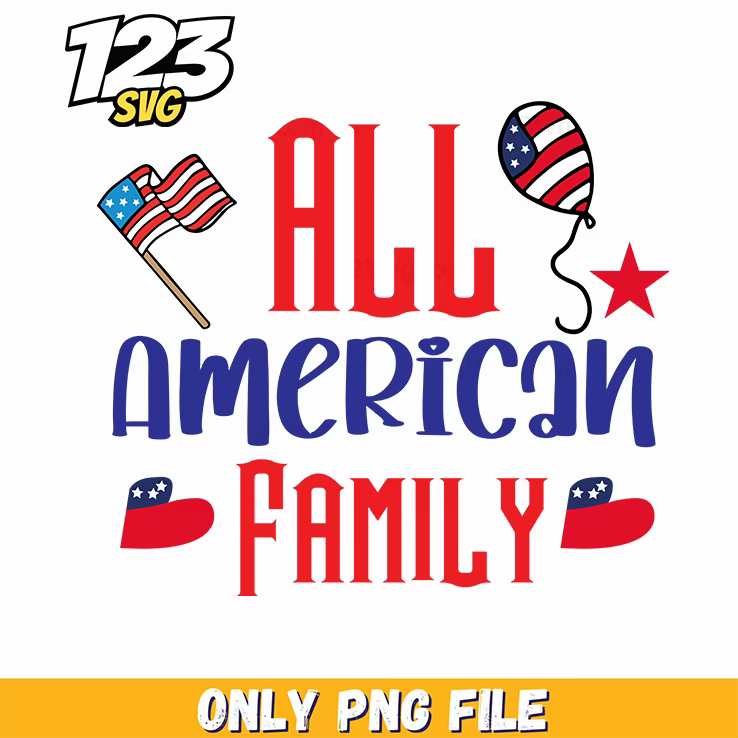 all american family flag balloon star us maps png, patriotic star spangled banner, usa star spangled flag - 123SVG Store