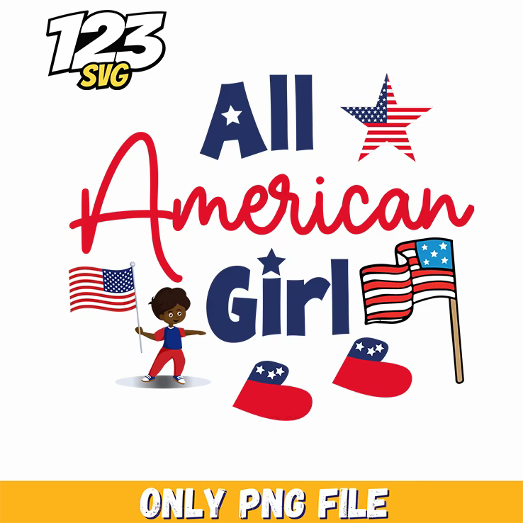 all american girl png, american girl png free, free american girl png - 123SVG Store