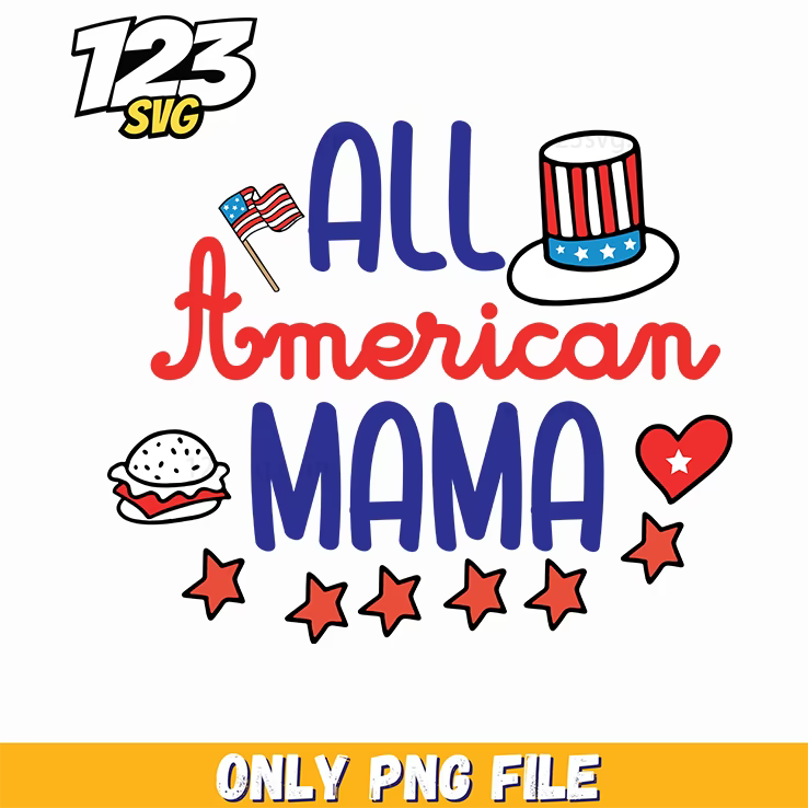 all american mama uncle sam hat flag hamburger hearts stars png, american flag hat uncle sam, all american uncle sam hat png - 123SVG Store