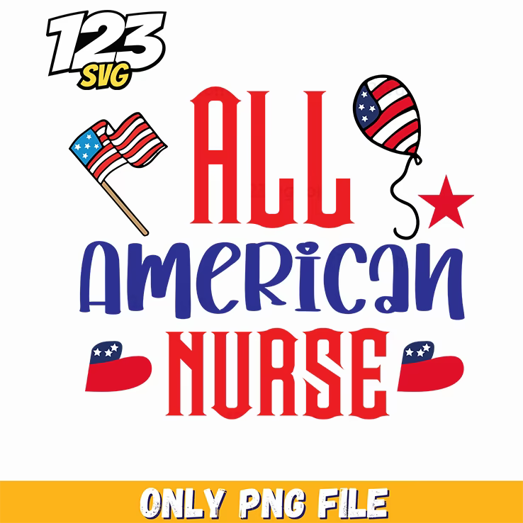 all american nurse flag balloon us maps png 2, patriotic nurse us flag balloon, us map balloon decoration - 123SVG Store
