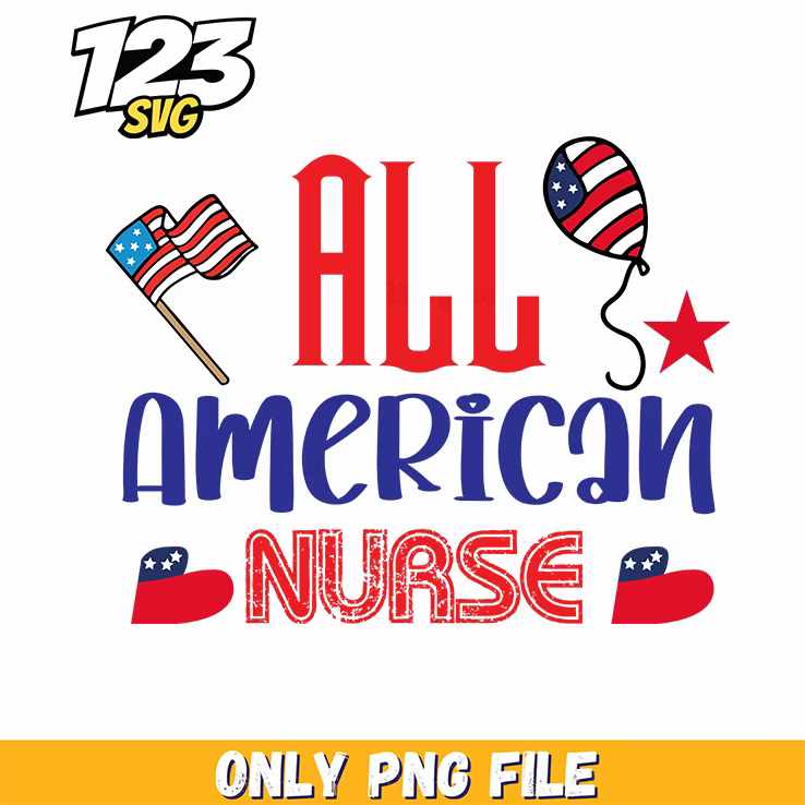 all american nurse flag balloon us maps png, nurse flag balloon us maps, us map balloon flag decorations - 123SVG Store