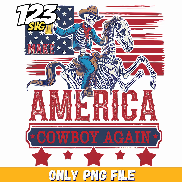 america cowboy png, patriotic cowboy png, usa western png - 123SVG Store