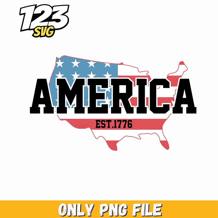 america est 1776 png, american independence png, 1776 land of the free design png - 123SVG Store