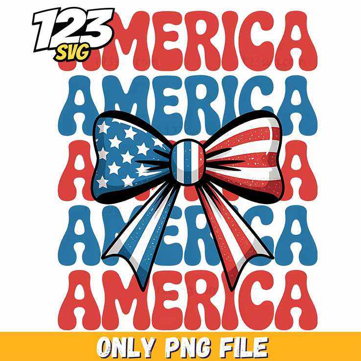 america flag pattern ribbon bow text png, america flag pattern, ribbon bow png - 123SVG Store
