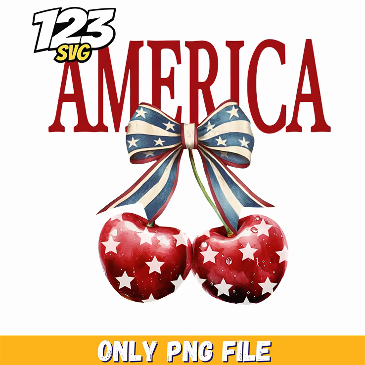 america patriotic cherry satin bow png, patriotic cherry satin bow, cherry satin bow png - 123SVG Store