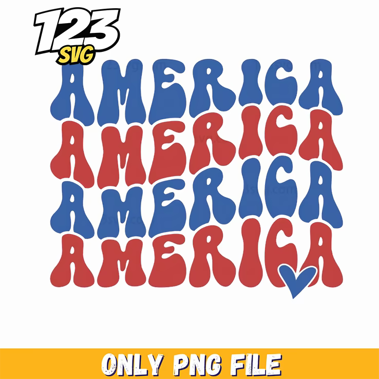 america stacked groovy wavy font png, easter day png, marvel png - 123SVG Store