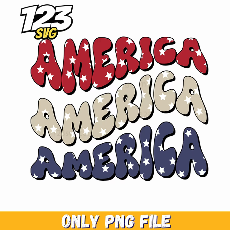 america stacked retro wavy font png, kpop bands cartoon png, retro saja boys band logo png - 123SVG Store