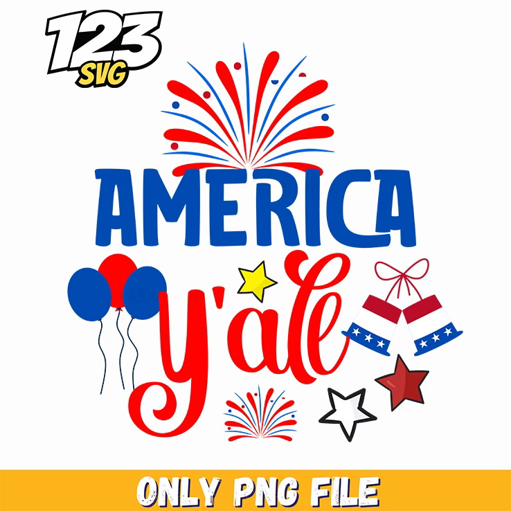 america yall fireworks png, 4th of july fireworks, fireworks america night - 123SVG Store