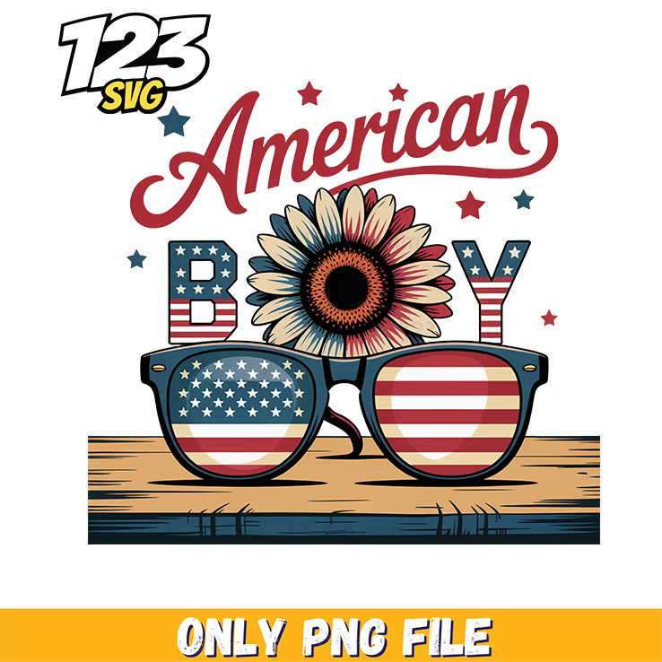 american boy patriotic sunflower glasses png, boy bands, boy bands - 123SVG Store