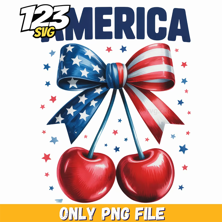 american flag cherries satin bow png, christmas tree and bow png, charlie kirk book png - 123SVG Store