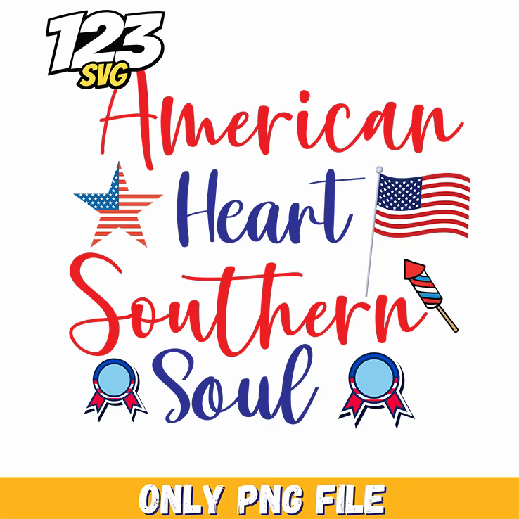 american heart southern soul star flag rocket ribbons png, american heart southern soul star flag rocket ribbons, southern soul star flag rocket ribbons - 123SVG Store