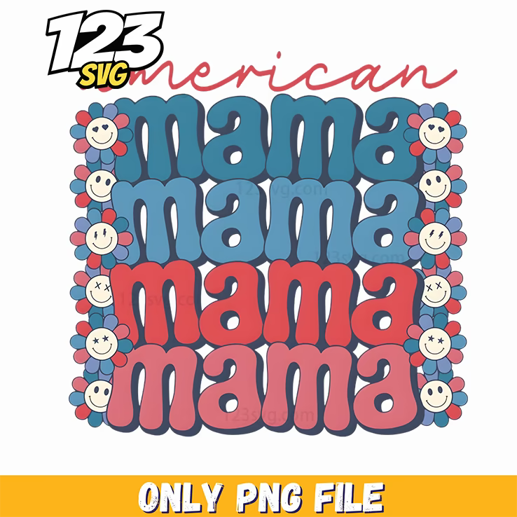 american mama stacked checked border png, american gree, american mama stacked checked border - 123SVG Store