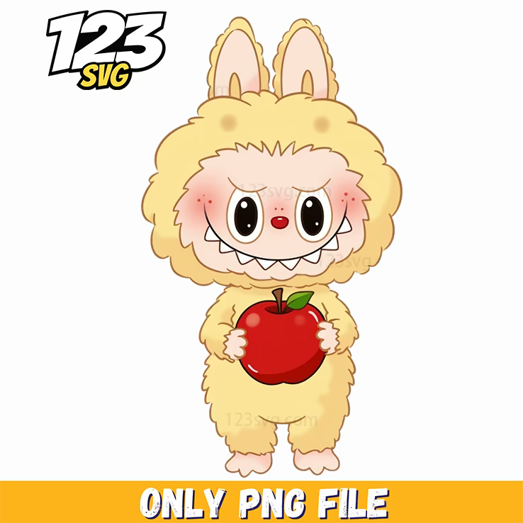 apple bunny labubu png, labubu bunny png, labubu apple bunny - 123SVG Store