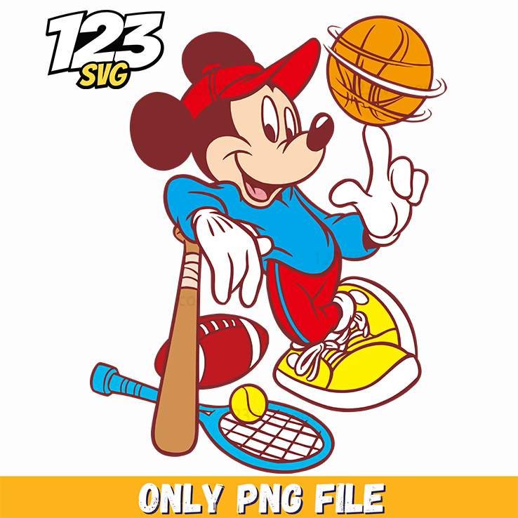 basketball mickey mouse png, disney cartoon png, disney cartoon toys png - 123SVG Store